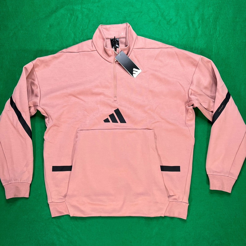 Adidas Z.N.E. H-Zip Tract Jacket Mens Size Large Warm Clay JF6540 Outwear